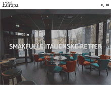 Tablet Screenshot of cafe-europa.no